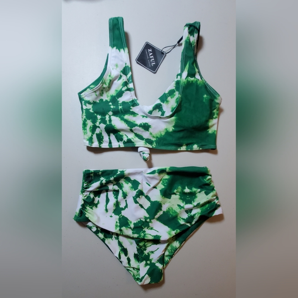 💚ZAFUL Women's Knot Scoop Neck Bikini Set - Picture 4 of 5